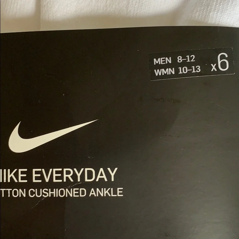 NIKE EVERYDAY COTTON CUSHIONED ANKLE 6 pairs socks